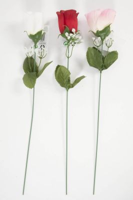 Фото Цветок искусственный Роза 38 см, 3 вида EDCO  39535. Интернет-магазин FOROOM