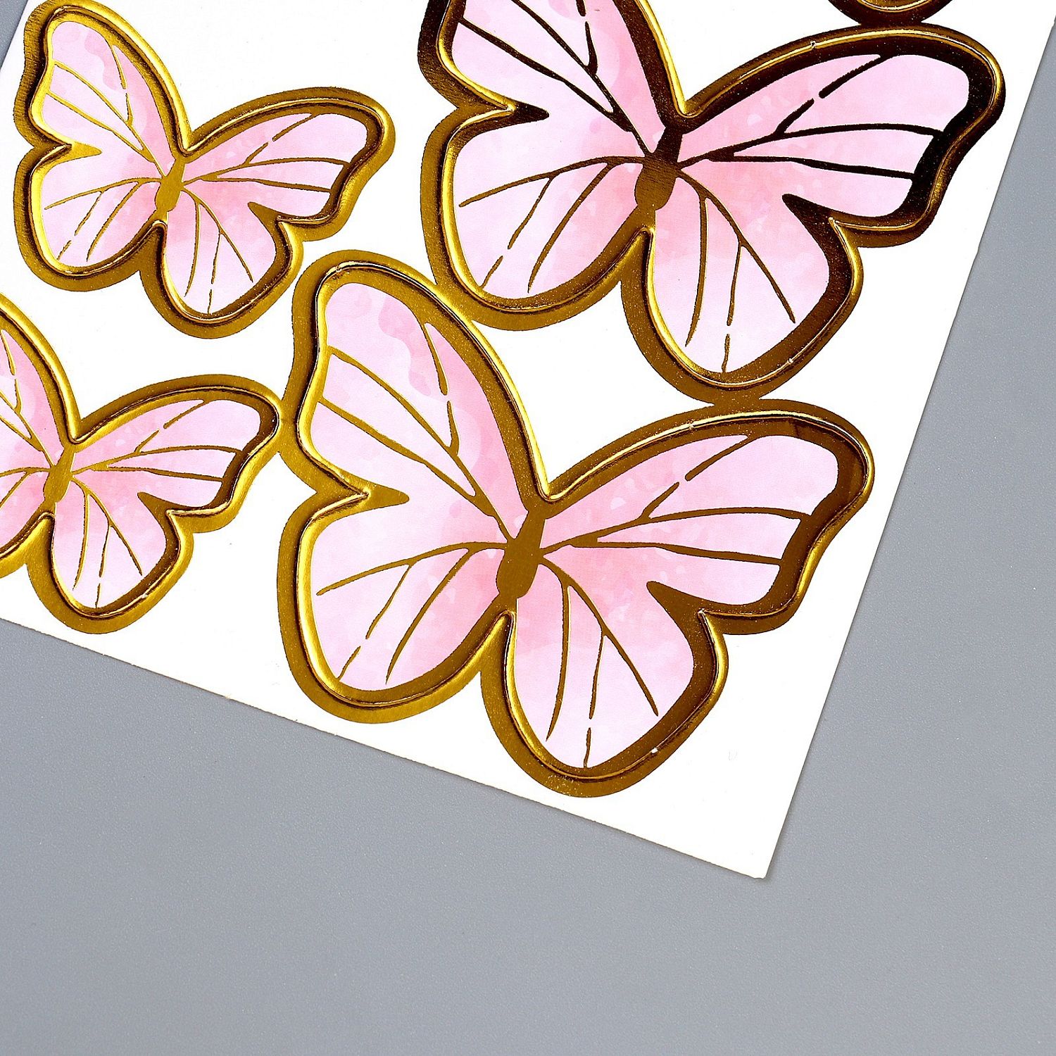 Набор для украшения "Бабочки", цвет розовый