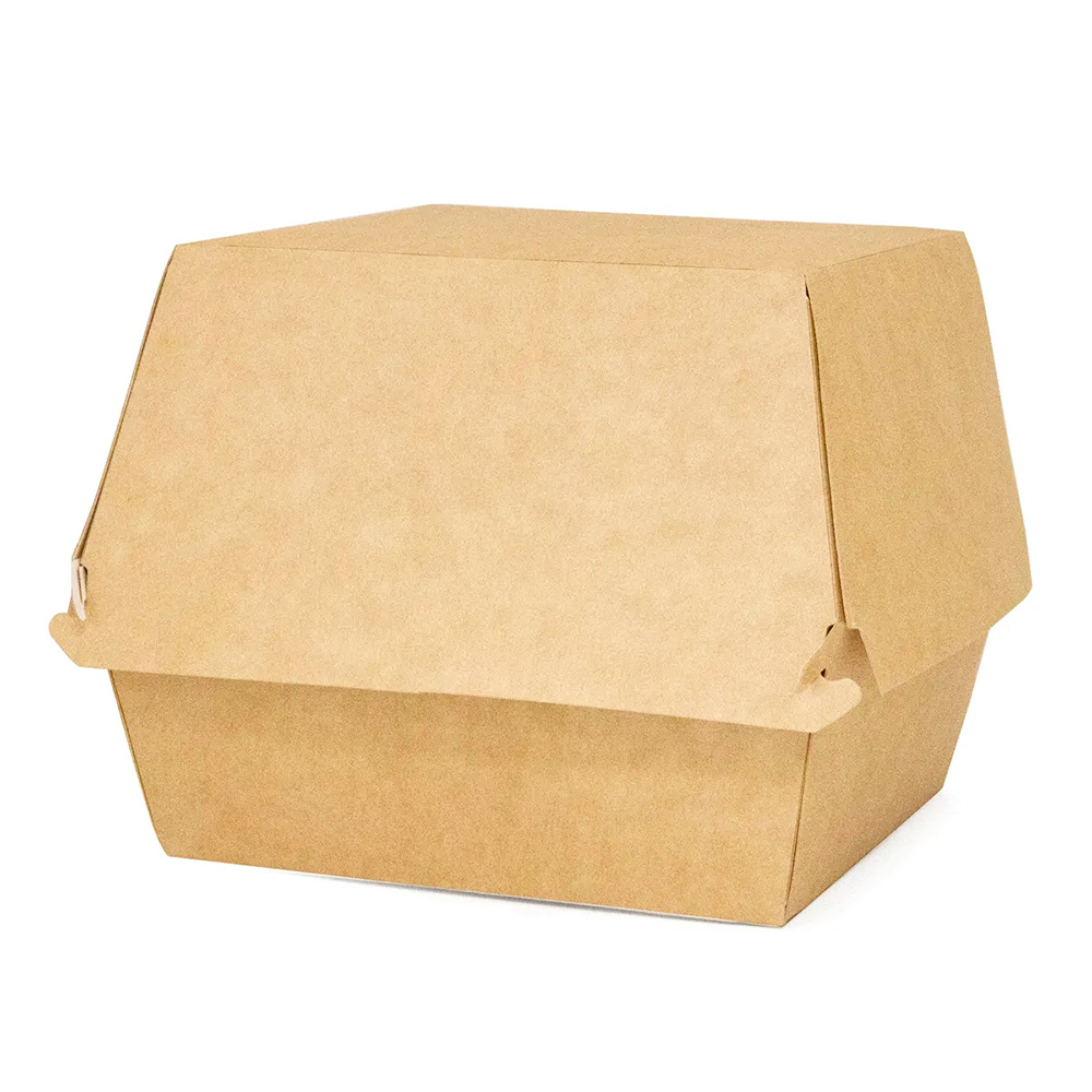Фото Коробки для гамбургера XL картонные 11,2х11,2х(h)11,2см (50шт.) Непластик  411-002. Интернет-магазин FOROOM