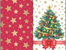 Фото Салфетки бумажные "MIX. Новогодняя ель и Красный" 33х33см, 2 слоя, 20шт. Bouquet Original de Luxe 42476. Интернет-магазин FOROOM
