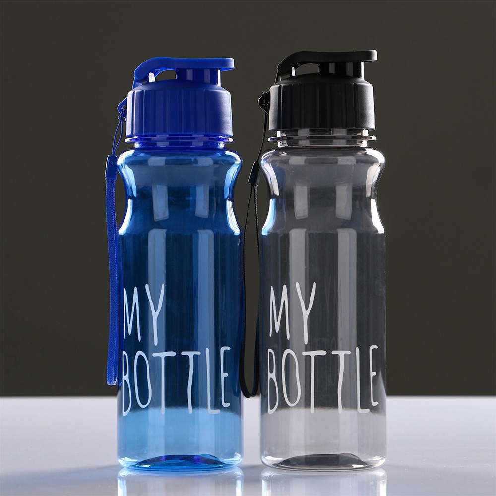 Фото Бутылка для воды 500мл "My bottle", прозрачная с надписью СимаГлобал  5131582. Интернет-магазин FOROOM