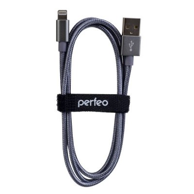Фото Perfeo PERFEO Кабель для iPhone, USB - 8 PIN (Lightning), серебро, длина 3 м. (I4306)/50 I4306. Интернет-магазин FOROOM