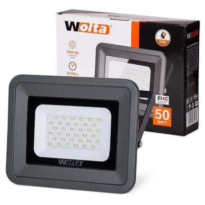 Фото Прожектор WOLTA WFL-50W/06 LED 5700K 50Вт SMD, IP65 4500Лм /10. Интернет-магазин FOROOM