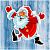 Фото Наклейка на стекло "Дед Мороз задорный" 18,5х15см Зимнее Волшебство  3566318. Интернет-магазин FOROOM