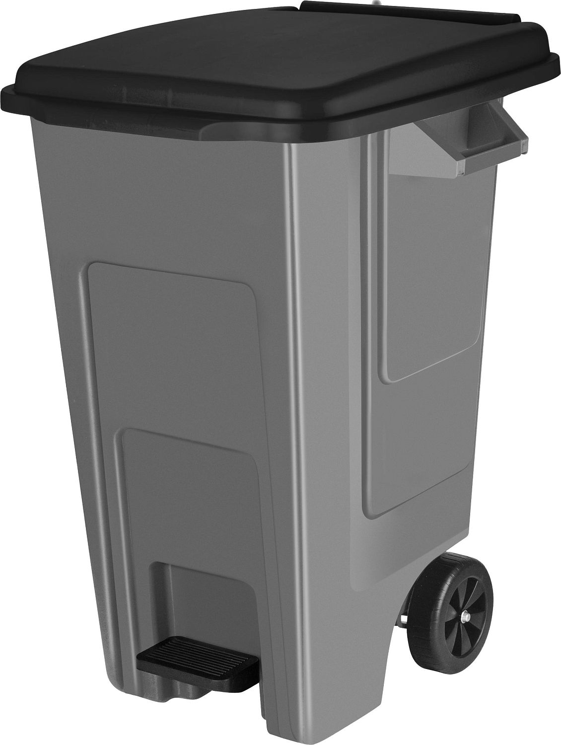 Бак для мусора 130л с крышкой, на колесах, дым Spin&Clean Freestyle SC700321026