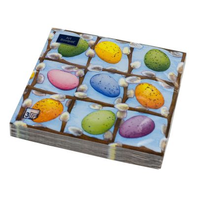 Фото Салфетки бумажные "Пасхальные яйца #2" 33x33см, 3 слоя, 20шт. Bouquet Art 37671. Интернет-магазин FOROOM