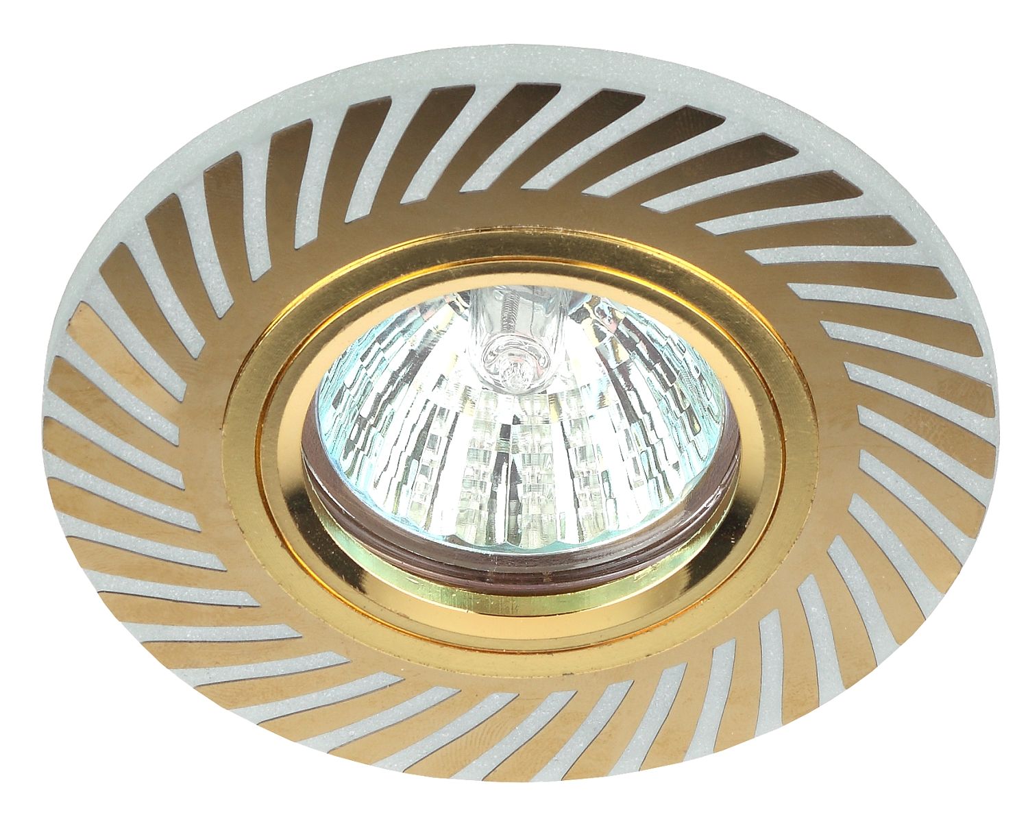 Светильник ЭРА декор cо светодиодной подсветкой MR16, белый/золото DK LD39 WH/GD
