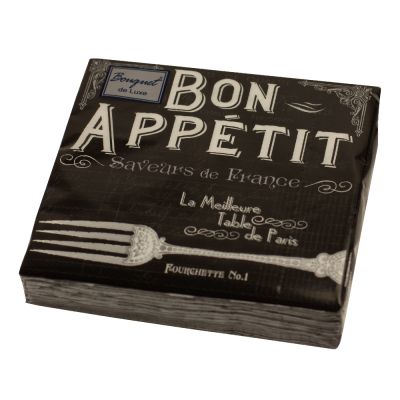 Фото Салфетки бумажные "Bon appetit" 24х24см, 3 слоя, 25шт. Bouquet De Luxe 37437. Интернет-магазин FOROOM