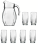 Фото Набор из 7 предметов  (кувшин 1,7 л. + 6 стаканов 320 мл.),  для напитков, бренда Pasabahce серии "Dance” 97874 1013570. Интернет-магазин FOROOM
