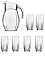 Набор из 7 предметов  (кувшин 1,7 л. + 6 стаканов 320 мл.),  для напитков, бренда Pasabahce серии "Dance” 97874 1013570