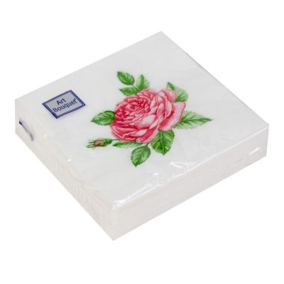 Фото Салфетки бумажные "Прекрасная роза" 20x20см, 2 слоя, 30шт. Bouquet Art 57611. Интернет-магазин FOROOM