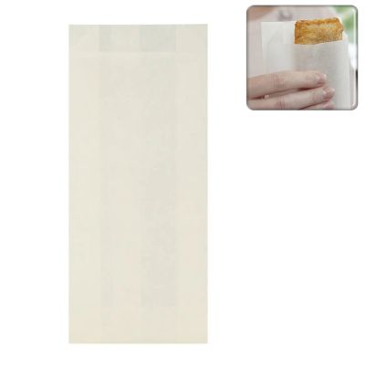 Пакеты бумажные для шаурмы 22х9x(h)4см жиростойкие, белые (100шт) Aviora  108-008