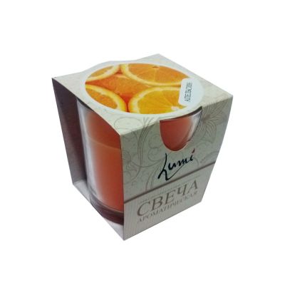 Свеча ароматическая "Апельсин" в стекле (d)8x(h)8см   5080101