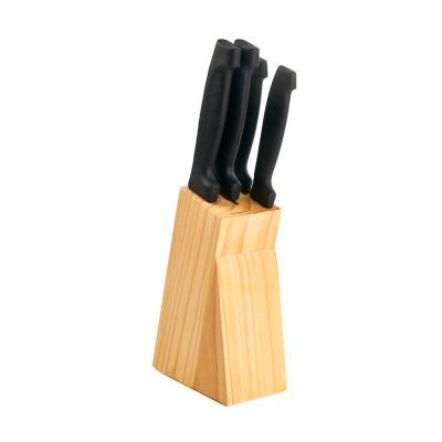 Фото Набор кухонных ножей  (5 пр.): 4 ножа, деревянная подставка Astell Пластик AST-004-НН-003. Интернет-магазин FOROOM