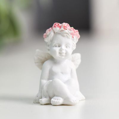 Фото Фигура декоративная "Ангел в венке из роз"  2х1,6х(h)2,9см, микс СимаГлобал  162025. Интернет-магазин FOROOM