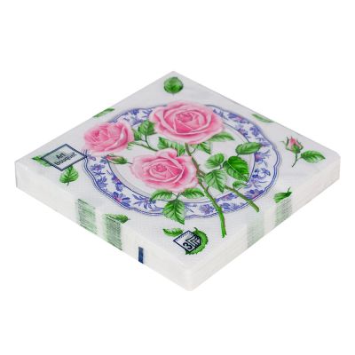 Фото Салфетки бумажные "Декор с розами" 33x33см, 3 слоя, 20шт. Bouquet Art 57300. Интернет-магазин FOROOM