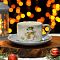 Чайная пара: чашка 210мл, блюдце (d)15см Доляна Рождественский снеговик 6249618