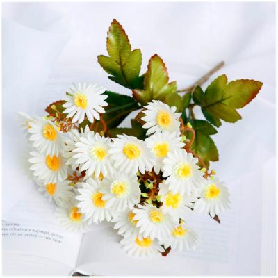 Фото Букет искусственных цветов "Ромашки" 27 см СимаГлобал  4738186. Интернет-магазин FOROOM