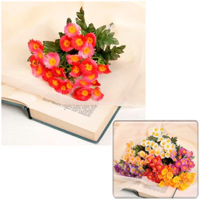 Фото Букет искусственных цветов "Ромашки мелкие" 28 см СимаГлобал  1840792. Интернет-магазин FOROOM