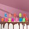 Свечи для торта "С Днем рождения" (h)4см, разноцветные Страна Карнавалия  420545