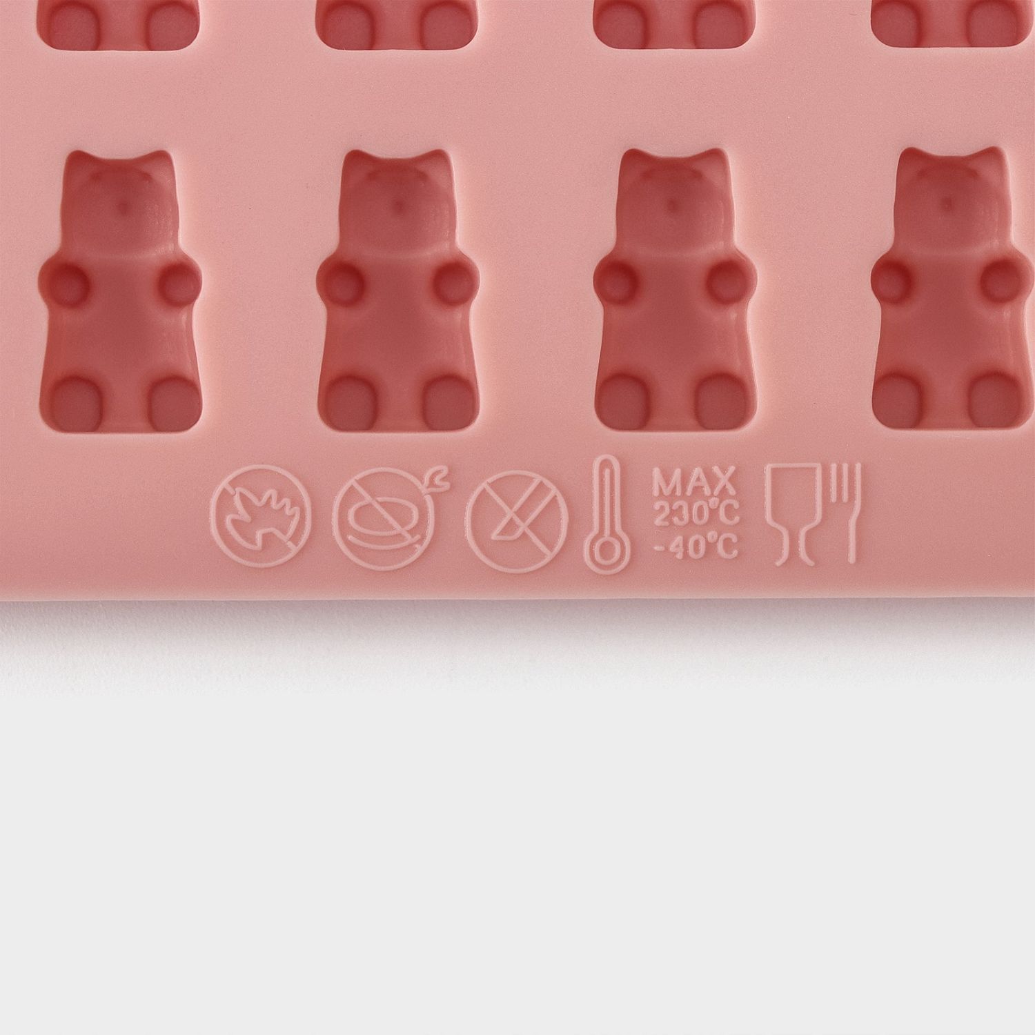 Форма для мармелада 50 ячеек, 18,8 х 13,8 х 0,9 см (1,8 х 1,1 см) "Сладкие мишки", цвет МИКС