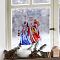 Наклейки на стекло "Дед Мороз и Снегурочка"  20x34см, многоразовые Арт Узор  4948157