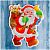 Фото Наклейка на стекло "Дед Мороз с подарками и колокольчиком" 14,5х18см Зимнее Волшебство  3566322. Интернет-магазин FOROOM