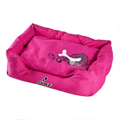 Фото Rogz  лежак д/с с бортом и подушкой Spice Podz L розовый с костью  (55*88*26 см), шт. Интернет-магазин FOROOM