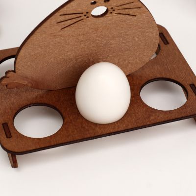 Фото Подставка для яиц "Пасхальный кролик" для 6 штук, золотая. Интернет-магазин FOROOM