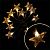 Фото Гирлянда светодиодная "Звезды" 10LED р.6*6*0,7см, 1,75м, цвет золото,пит.2шт AA (в комплект не вход). Интернет-магазин FOROOM
