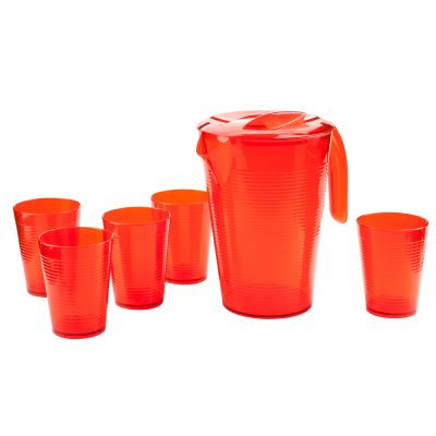 Фото Набор для питья (6 пр.): кувшин (1,8 л) и 5 стаканов (250 мл) Berossi Fresh ИК 18050000. Интернет-магазин FOROOM