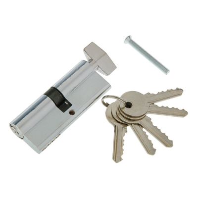 Фото Цилиндровый механизм (сердцевина замка) 80 мм с вертушкой, английский ключ, 5 ключей СимаГлобал  2921847. Интернет-магазин FOROOM