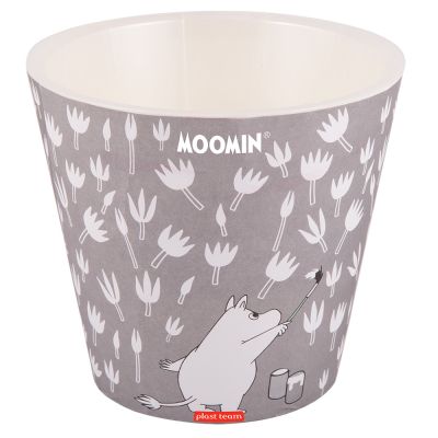 Фото Горшок для цветов (d)16см, 1,6л Plast Team Moomin PT9109 MOOMIN-GREY. Интернет-магазин FOROOM