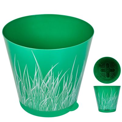 Фото Горшок для цветов "Зелёная трава" 3,6л с прикорневым поливом InGreen Easy Grow ING47020 ЗТ. Интернет-магазин FOROOM