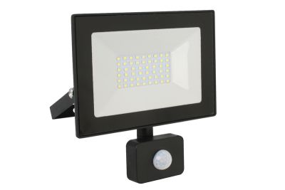 Фото Прожектор LED Ultraflash LFL-5002S C02 черный (с датчиком, 50 Вт, 230В, 6500К). Интернет-магазин FOROOM