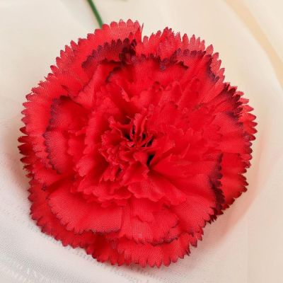 Фото Цветок искусственный "Гвоздика красная с кантом" 50 см СимаГлобал  183277. Интернет-магазин FOROOM