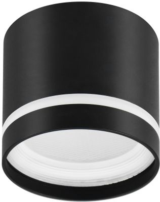 Фото Потолочный светильник ЭРА OL9 GX53 BK/WH,85х80, накл. под лампу Gx53, алюм, черный+белый 1/40. Интернет-магазин FOROOM