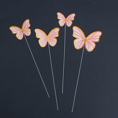 Фото Набор для украшения "Бабочки", цвет розовый. Интернет-магазин FOROOM