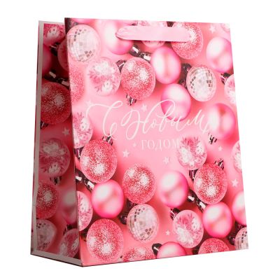 Фото Пакет ламинированный вертикальный "Розовые шарики" 23x11,5x(h)27см Дарите Счастье  4843457. Интернет-магазин FOROOM