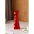 Фото Ваза керамическая "Пирамида", (h)27см, красная Керамика ручной работы Узор из граней 4859306. Интернет-магазин FOROOM