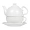 Набор чайный (3пр.): чайник заварочный 500мл, чашка 300мл, блюдце (d)15,5см Market Union  OE4642