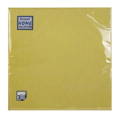 Фото Салфетки бумажные "Gold" 33x33см, 3 слоя, 20шт. Bouquet Home Classic 37005. Интернет-магазин FOROOM