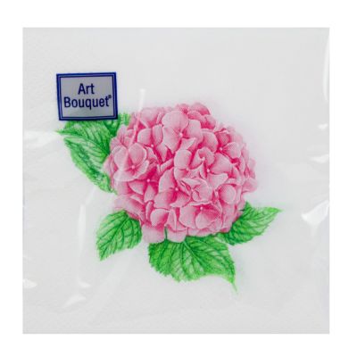 Фото Салфетки бумажные "Розовая гортензия" 20x20см, 2 слоя, 30шт. Bouquet Art 57613. Интернет-магазин FOROOM