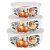 Фото Набор салатников 700мл, 1100мл, 1400мл с пластиковыми крышками (6пр.) Appetite Orange fruit BW01-O. Интернет-магазин FOROOM