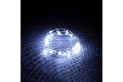 Фото Электрогирлянда "Нить" 20хол LED ламп РОСА,серебр пр-д,2 м,на бат-x(не входят в к-т) с пультом 55105  VEGAS. Интернет-магазин FOROOM