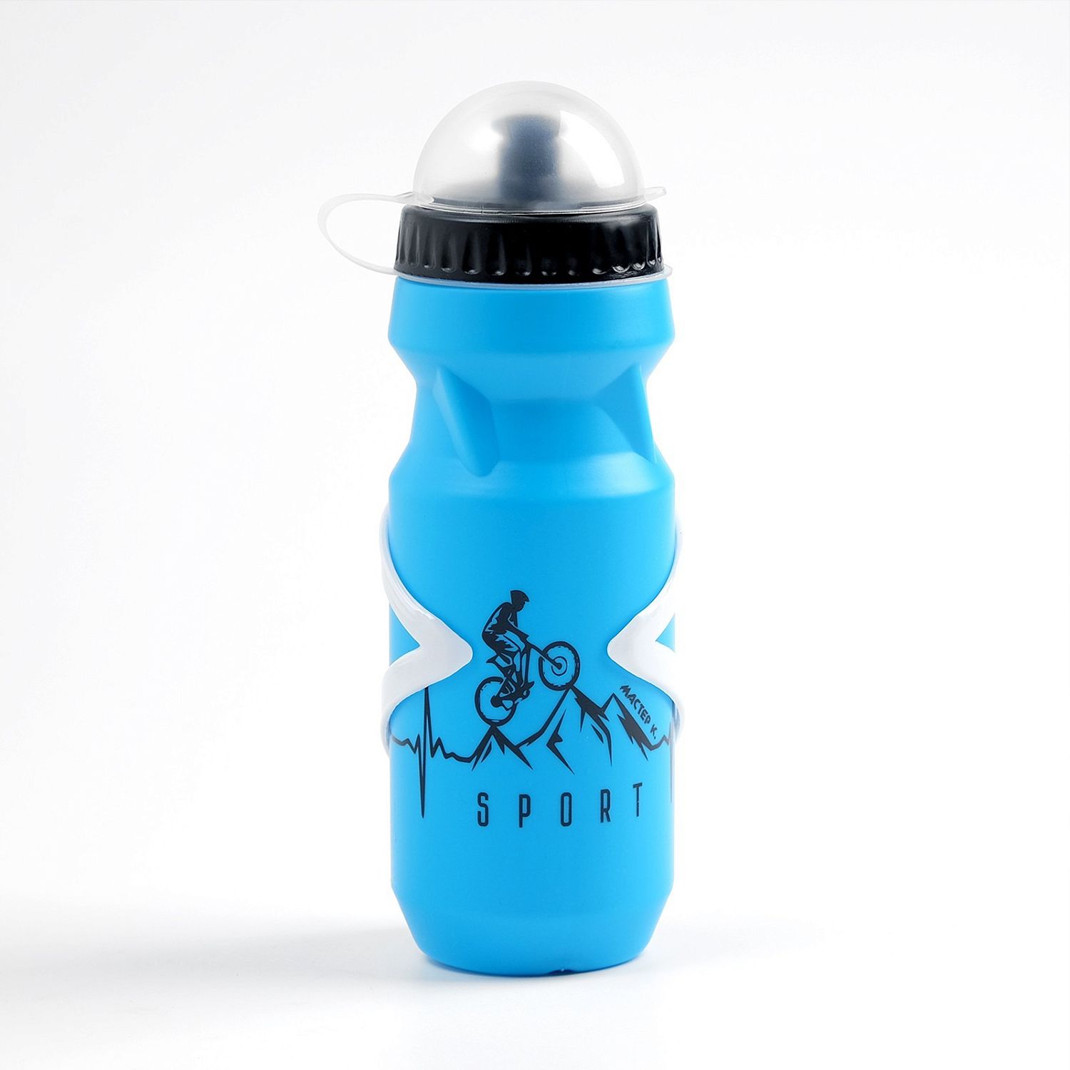 Бутылка для воды велосипедная "Мастер К.", 650 мл, с креплением, синий