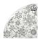 Салфетки бумажные "Серебряные снежинки" (d)32см, 3 слоя, 12шт. Bouquet Art Rondo 57734