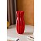 Ваза керамическая "Лина", (h)28см, красная Керамика ручной работы Узор из граней 5572801
