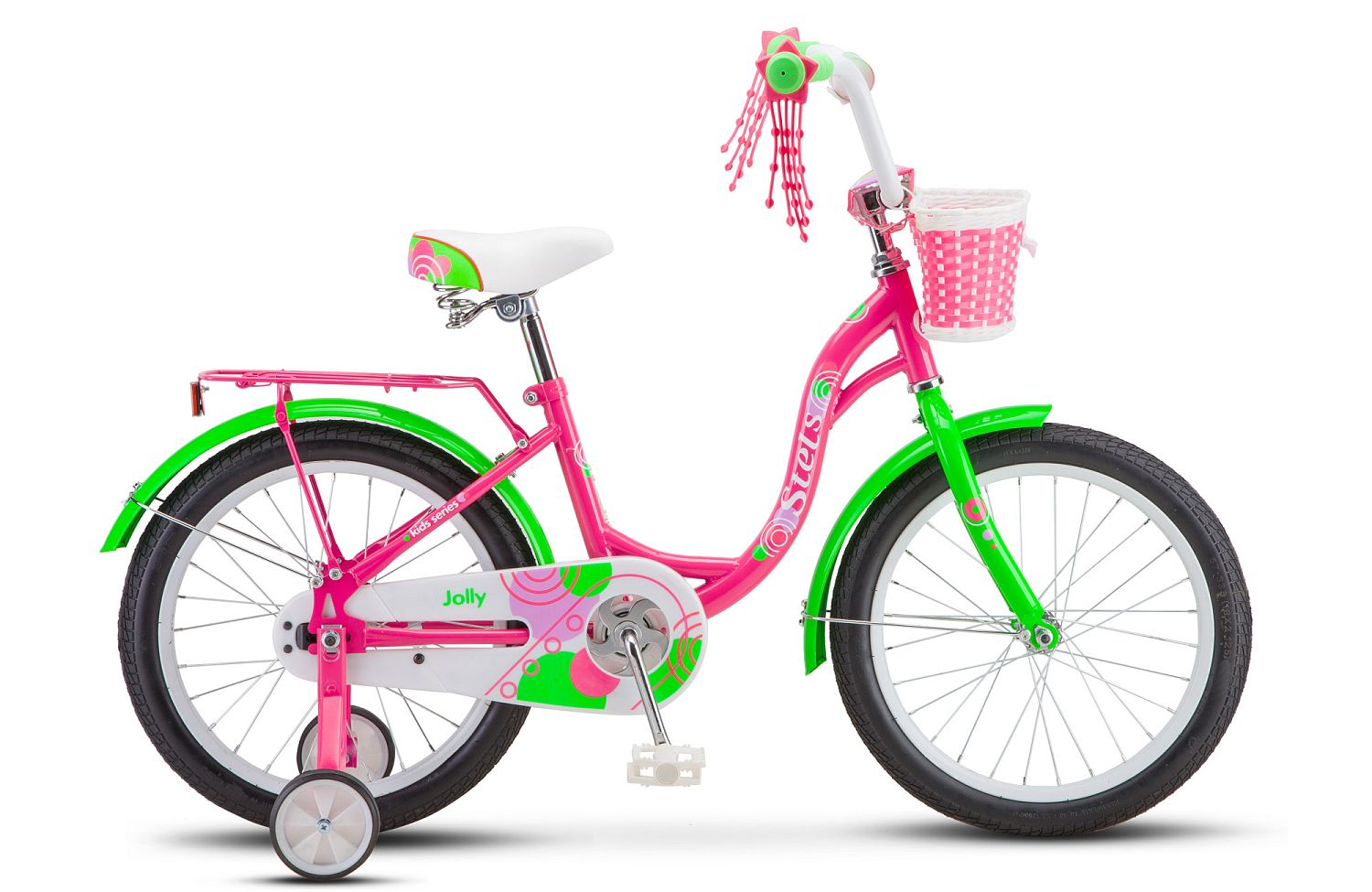 Велосипед 18" Stels Jolly V010 Пурпурный/зеленый, LU084749