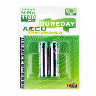 Фото Комплект аккумуляторов HR6 AA 1100 мА-ч (2 шт.) DUREDAY Accu Rechargeable HR6-2B-1100. Интернет-магазин FOROOM